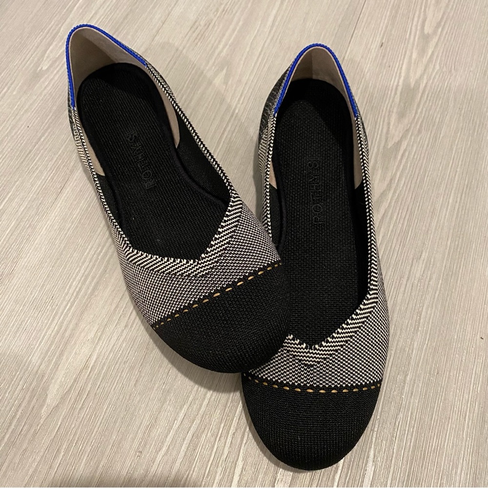 Rothy’s Shoes The Flat Grey Mist Captoe Size 7.5